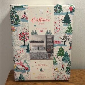 Cath Kidston Festive Holiday Sheet Set - Multicolor shine bright pattern